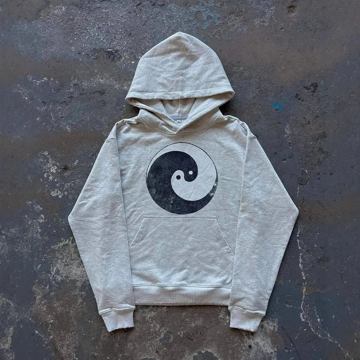American style new loose-fitting 2025 design fashionable and casual fleece-lined, printed hoodie with featuring printed hood