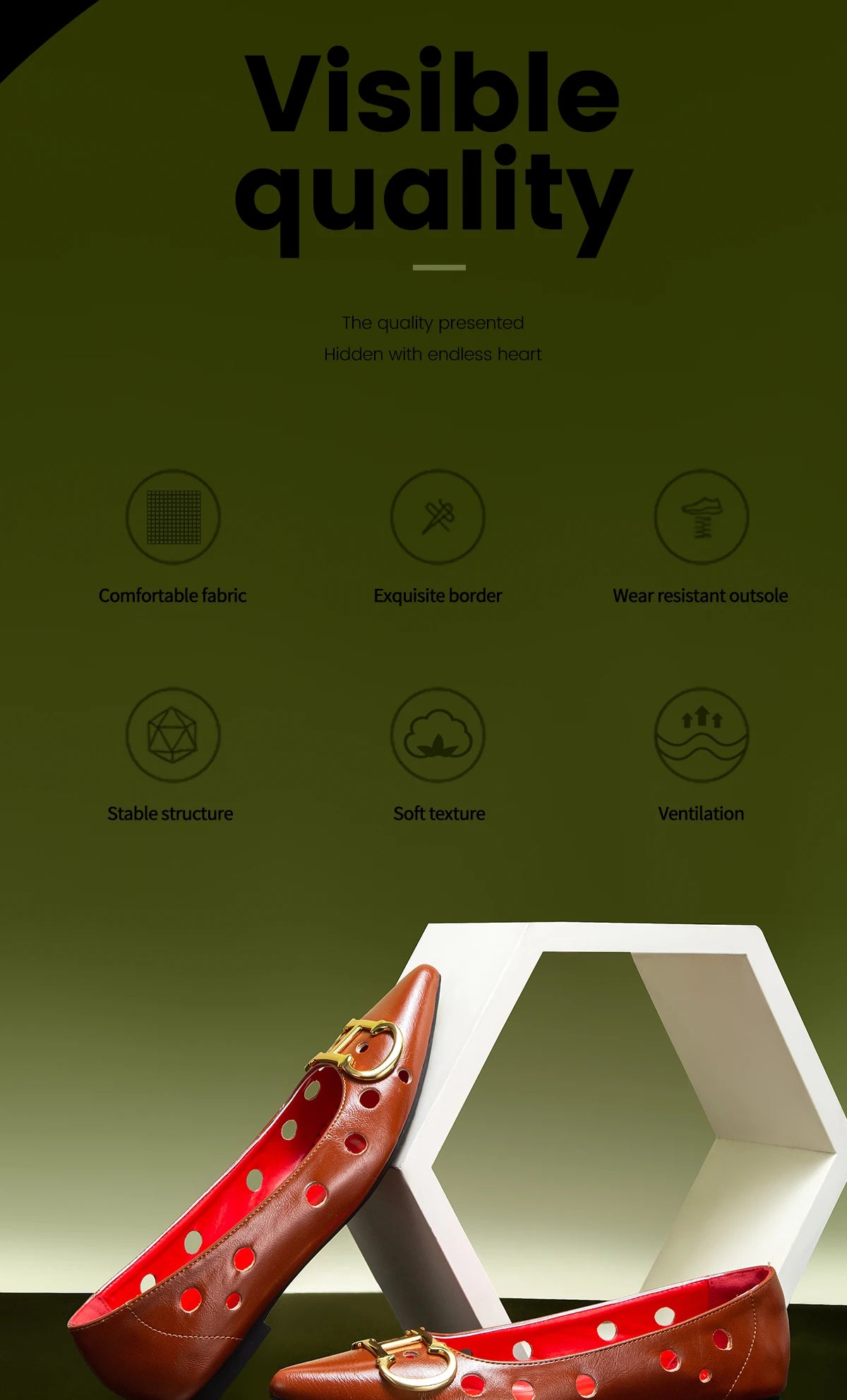 CHCH Women's Flat Shoes 2025 New Punching Design Pointed Women's Shoes Simple Anti slip