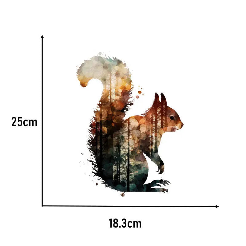 Landscape Animals Patches On Clothes Wolf Tiger fox Sticker Clothes Decoration Diy Accessory Print On T-Shirt Iron On Patch