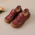 New real leather handmade shoes for women all season oxfords flats woman laced up moccasins cozy mom boat shoes round toe flats