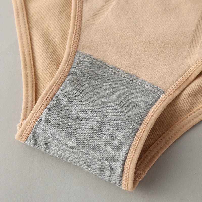 3pcs/set women's sexy solid color underwear, high waist, comfortable, warm, breathable, sports briefs, daily striped knitting