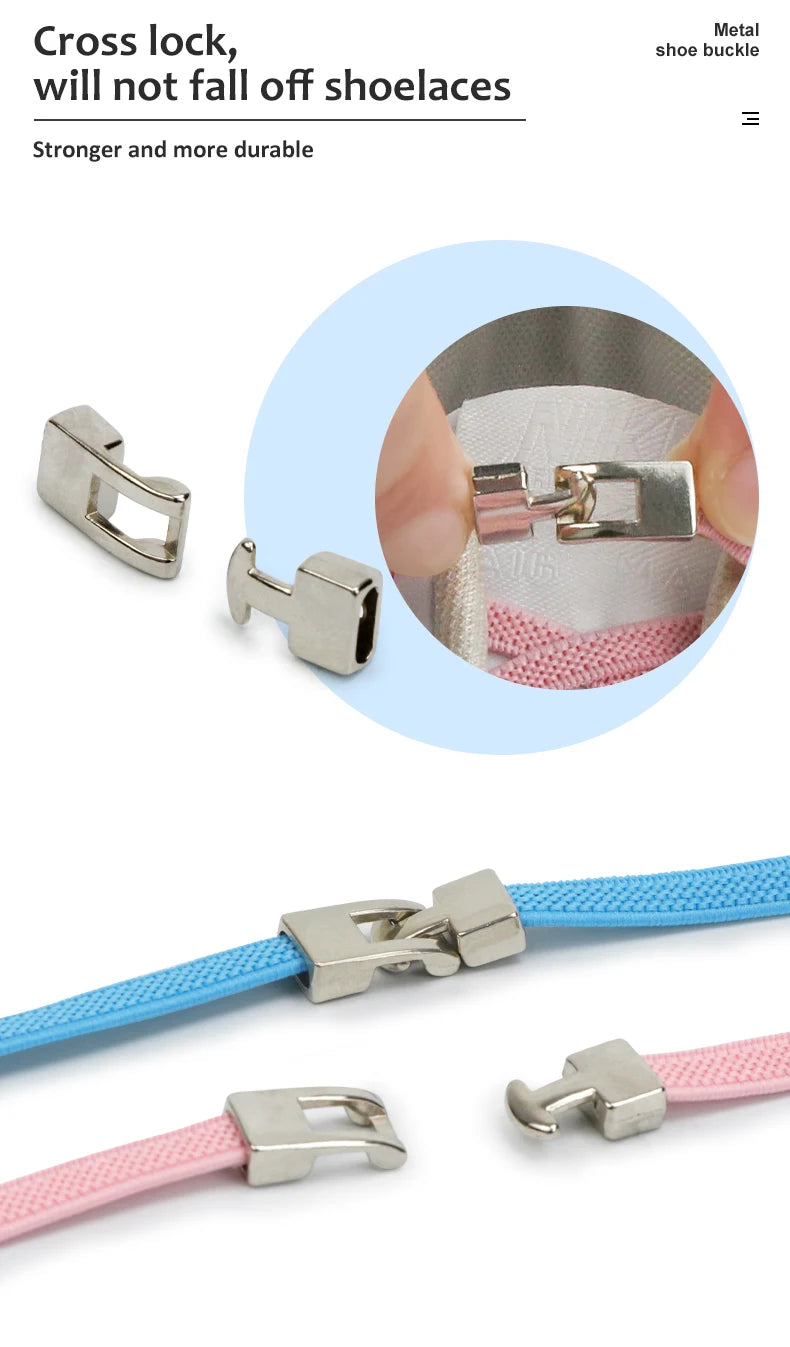 Fashion Metal Shoelace Magnetic Buckle Shoes Accessories Sneaker Kits Metal Laces Buckle 4 Style Shoe Decorations