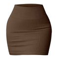 Ribbed Knit Mini Pencil Skirt for Women Above Knee Basic Short Bodycon Skirt Casual Summer Mini Short Skirt Streetwear