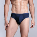 BirdTree 2PCS Men's Sexy Underwear, 100% Natural Silk Panties, Breathable, U-Convex Design, Elastic Biefs, 2026 New U34605C