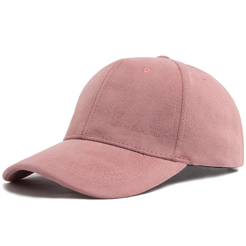 Women Suede Baseball Caps Autumn Winter Solid Fashion Men Hip Hop Cap Outdoors Casual Travel Sun Visor Hat Multicolour Unisex