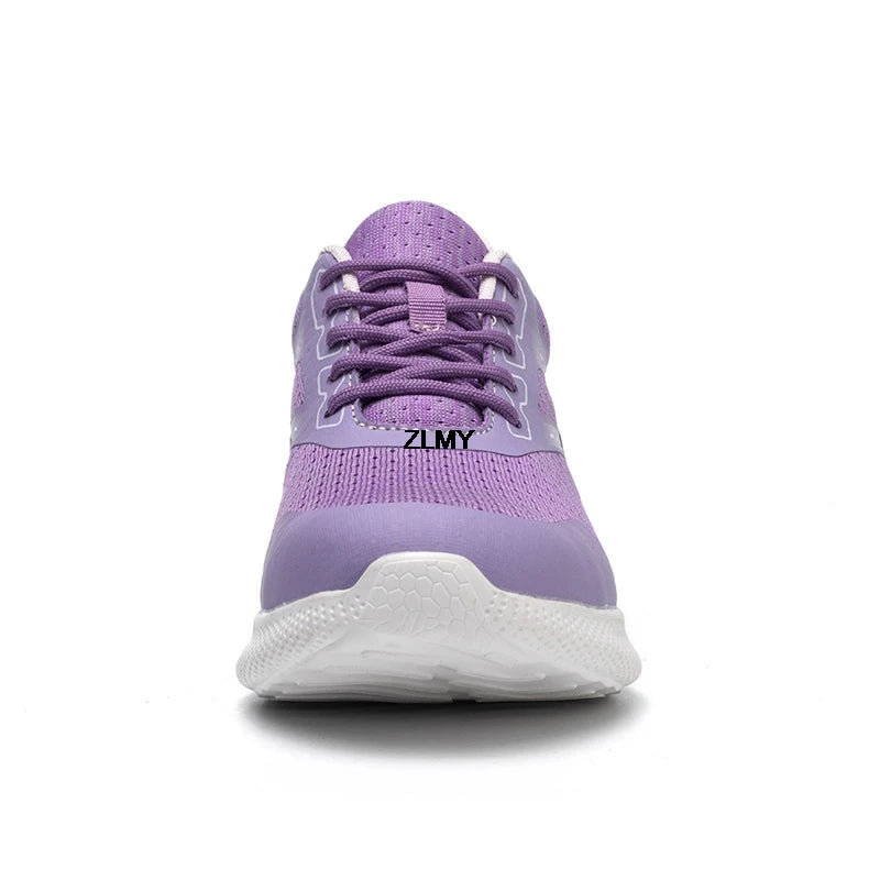 ZLMY New Women Safety Shoes Steel Toe Sneaker Lightweight Work Shoes Puncture Proof Work Safety Boots Woman Men Security Boots