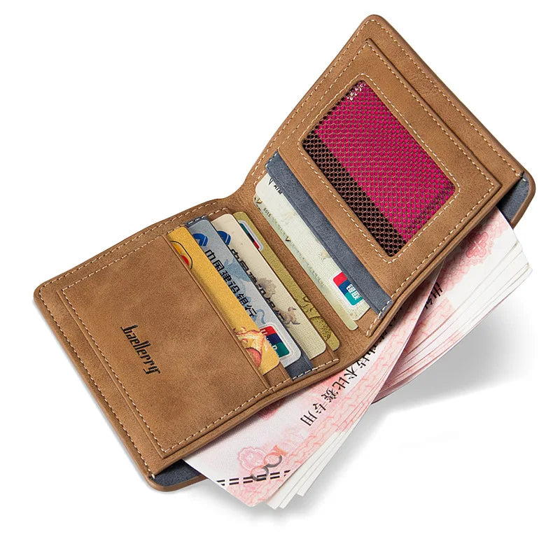 New Men Wallet Leather Business Foldable Wallet Luxury Slim  Hipster Cowhide Credit Card/ID Holders Inserts Coin Purses