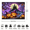 Halloween Pumpkin Witch Background Set - Terrifying Witch, Pumpkin Lanterns, Haunted House - No Electricity Requiredzyc