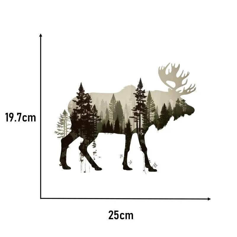 Landscape Animals Patches On Clothes Wolf Tiger fox Sticker Clothes Decoration Diy Accessory Print On T-Shirt Iron On Patch