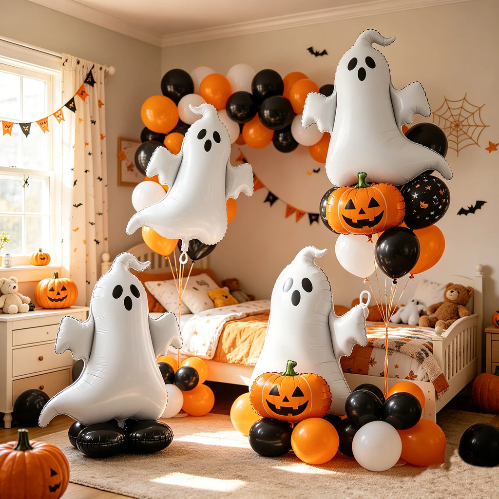 Halloween Party Foil Balloon Set Trick Treating Haunted House Decoration Community Parties Family Gatherings Carnival Night
