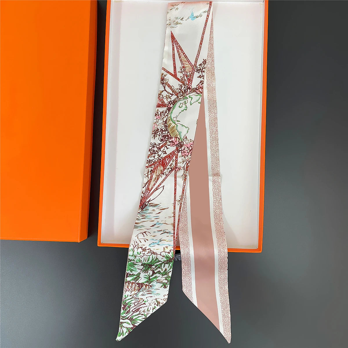 2024 New Design Pansy Tarot Scarf Women Luxury Brand Scarf Skinny Bag Silk Scarves Foulard Hair Neckerchief Headband For Ladies