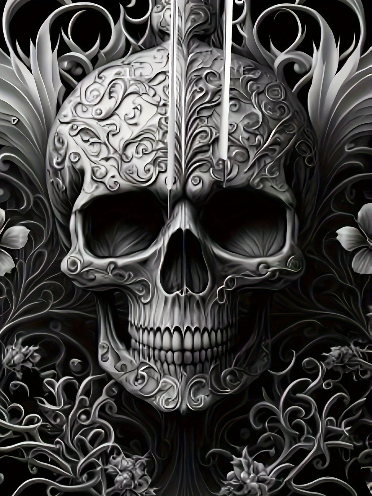 Fashionable men's autumn Halloween skull print soft and comfortable hooded sweatshirt outdoor urban high street clothing