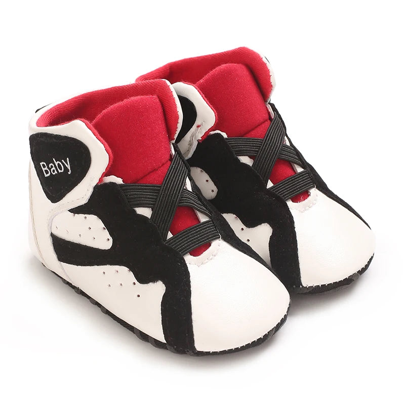 0-1 year Baby Basketball Sports Sneakers Newborn Baby Boys Girls Print First Walkers Shoes Infant Toddler Anti-slip Baby Shoes