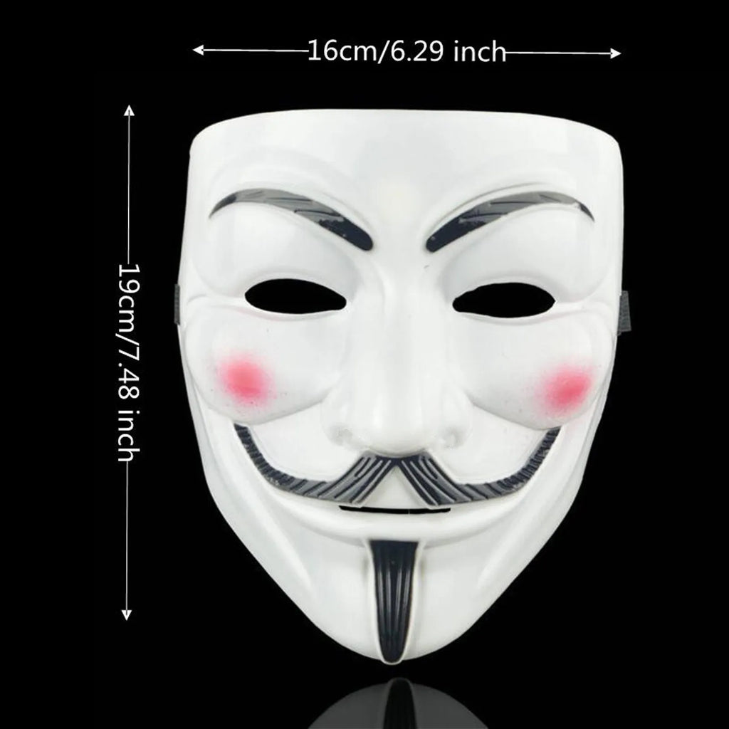 Halloween Mask Anonymous Mask Costume Accessory Cosplay Party Fancy Dress Prop Guy Fawkes Full Face Mask Halloween Event Outfit