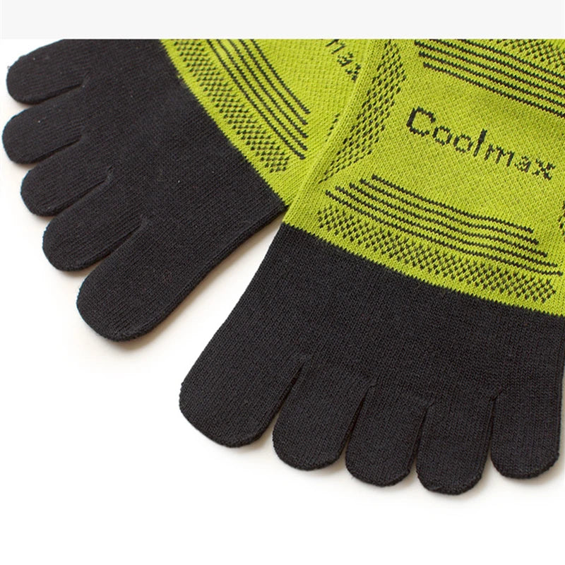 1 Pairs Men's Five Finger Socks Anti-friction Sweat-absorbent Breathable Marathon Running Socks Outdoor Tennis Split Toe Socks