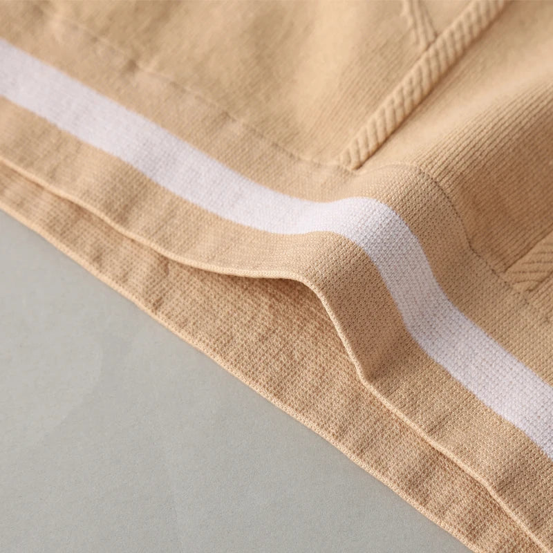 3pcs/set women's sexy solid color underwear, high waist, comfortable, warm, breathable, sports briefs, daily striped knitting