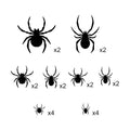 Halloween LED Night Light Spider-Themed Decals Glowing Spider Wall Sticker Party Holiday Decor Home Window Wall Decoration