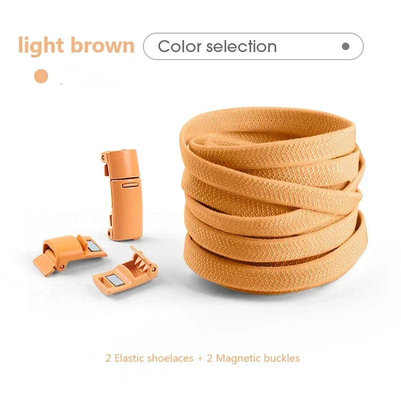 No Tie Shoe Laces Magnetic Shoelaces Without Ties Colorful Lock Elastic Laces Sneakers for Kids Adult Flat Shoelace Rubber Bands