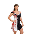 Halloween Clown Dress for Women Cosplay Terrifier 3 Bloody Costumes Adult Horror Bleed 3D Print Party Carnival Party Fancy Dress