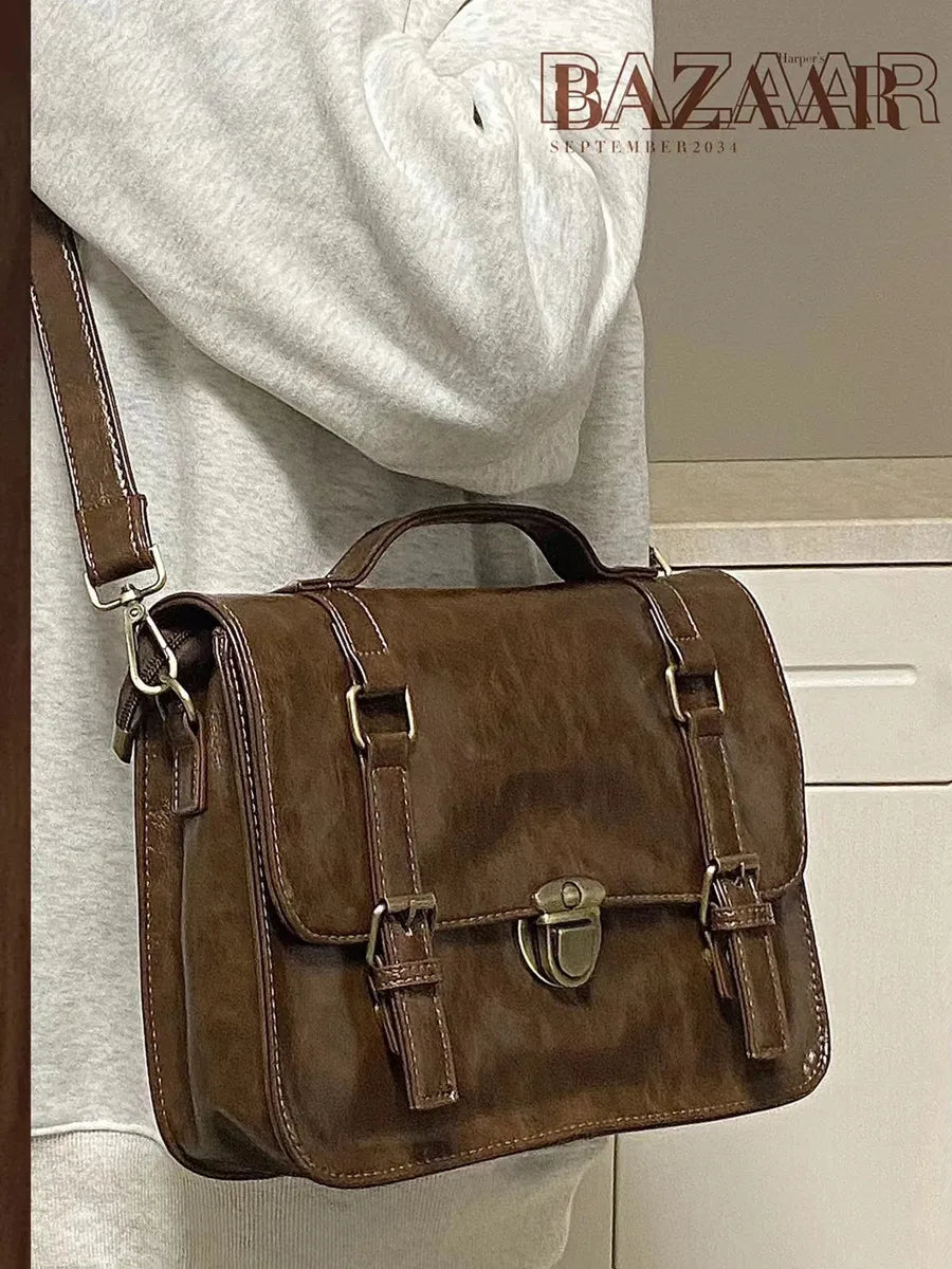 Japanese Students Vintage Women Handbags Crossbody Streetwear Preppy Y2k Fashion Messenger Bag Trendy All Match Casual Backpacks