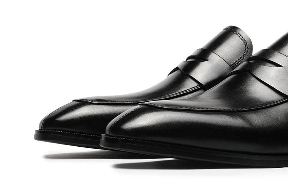 Men Loafer Casual Shoes Calf Leather Waterproofing Materials High Quality Wholesalers Online Formal Dress Slip-on Shoes