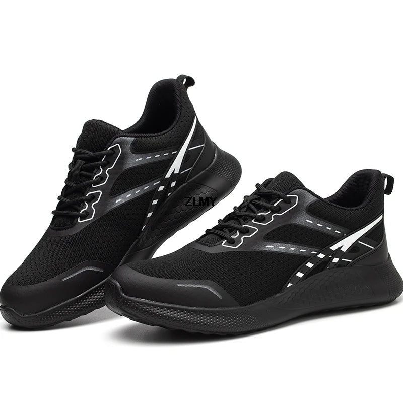 ZLMY New Women Safety Shoes Steel Toe Sneaker Lightweight Work Shoes Puncture Proof Work Safety Boots Woman Men Security Boots
