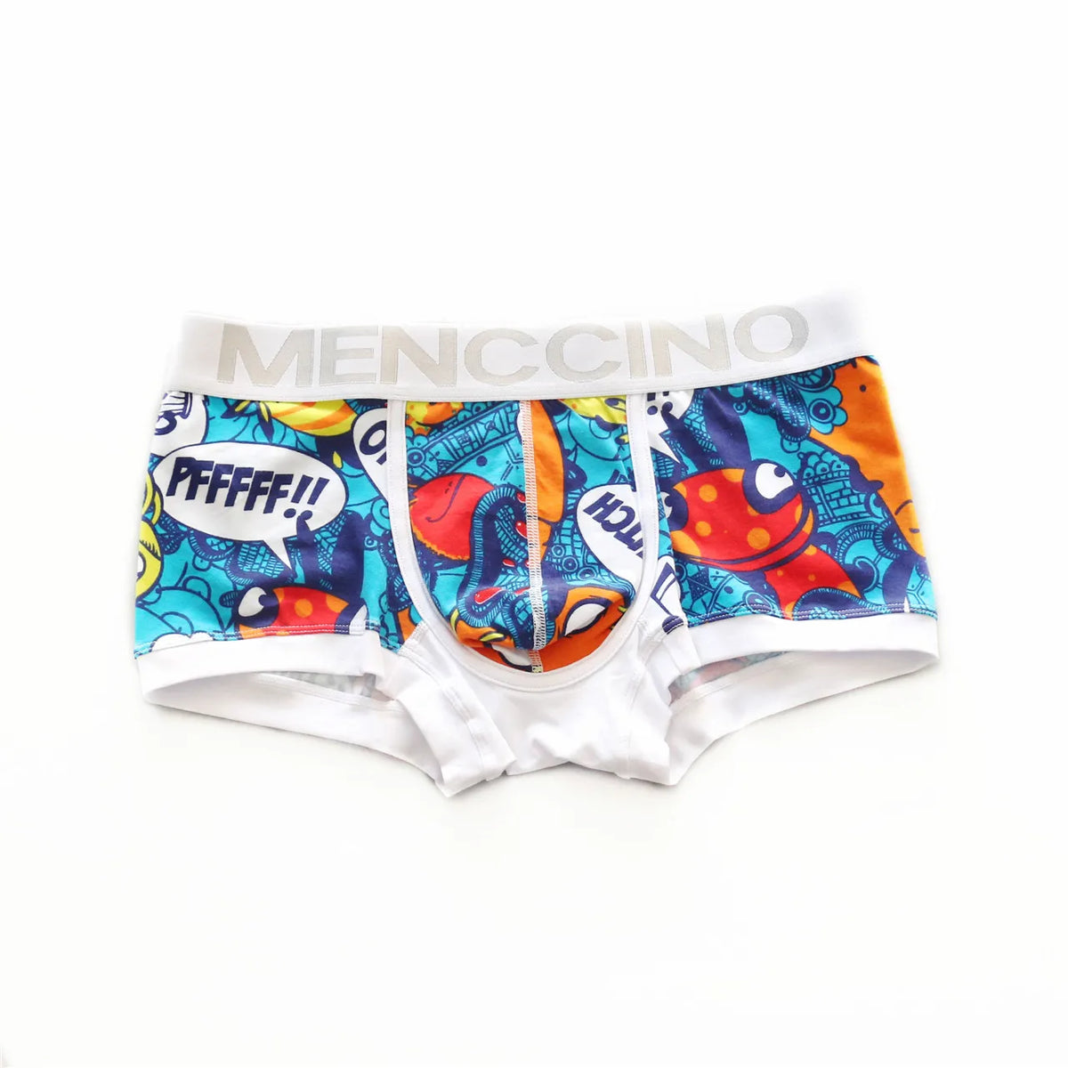 Trendy men's pure cotton underwear, young men's all cotton low waisted boxer shorts, anime print, personality, bright color