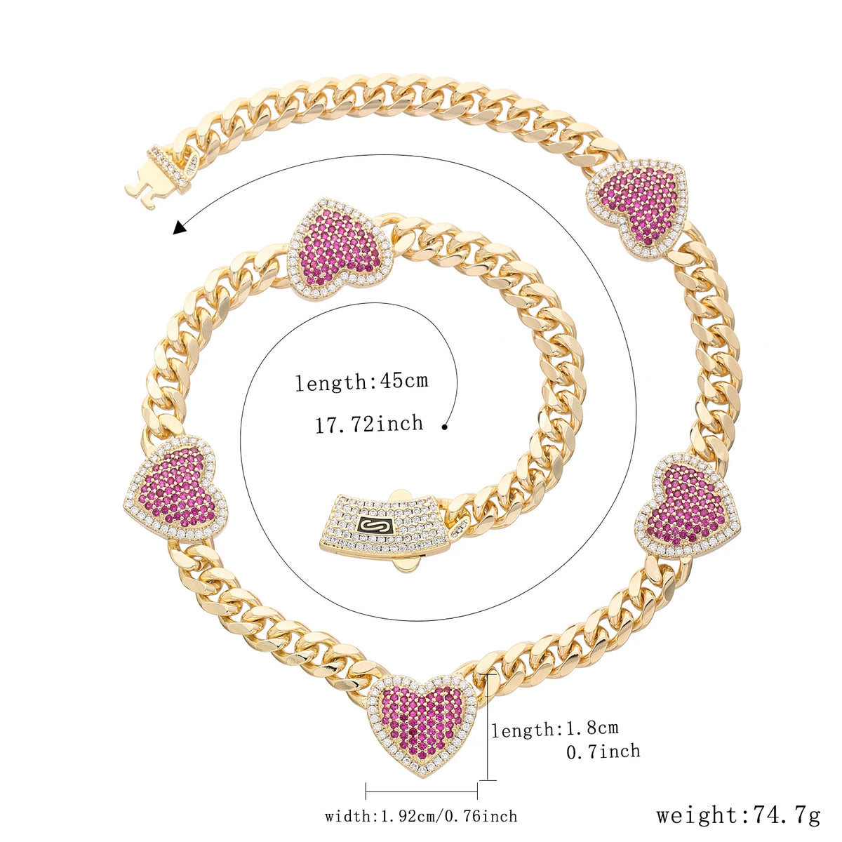 Fashionable love necklace 14K brass 8N multi-style heart-shaped necklace for women Christmas birthday New Year romantic gift