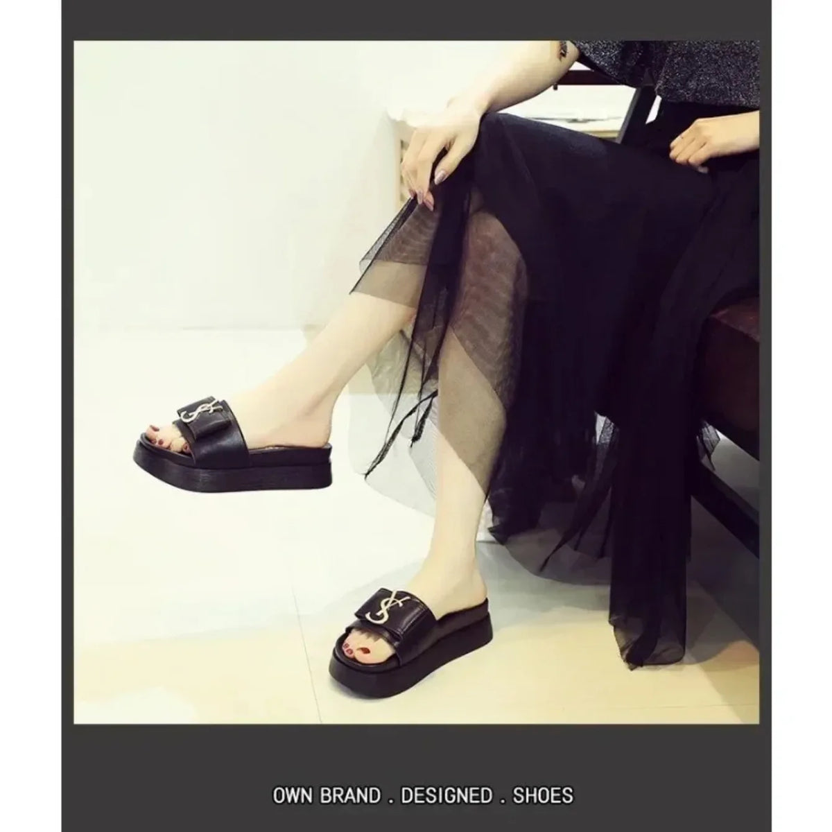 Women Slippers Summer New Platform Designer Sandals Fashion Letters Ladies Shoes Casual Outside Non-slip Slippers Slides Women
