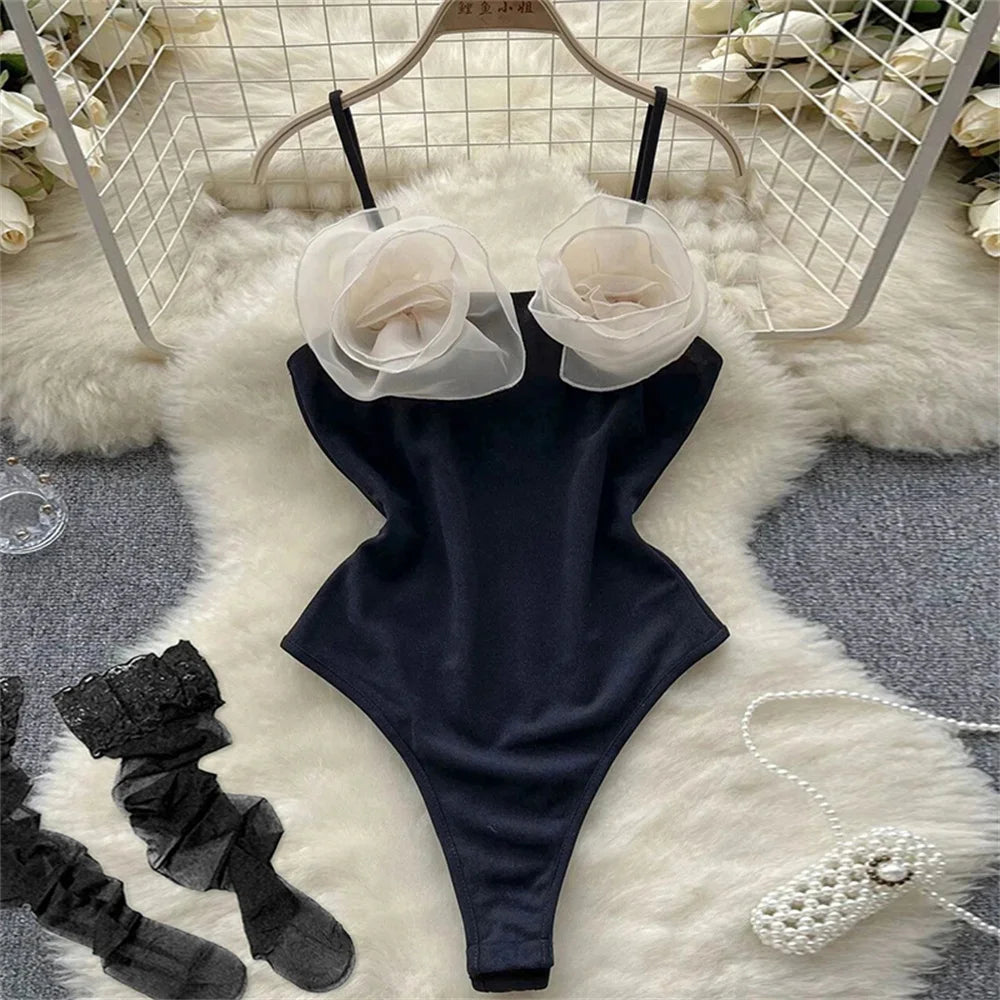 Sexy Cute Sweet Lace Backless Jumpsuit Women Slim Fit Bodysuit Girl Strap Bow knot Cosplay Hot Sweet Bow Ribbon Lingerie Dress