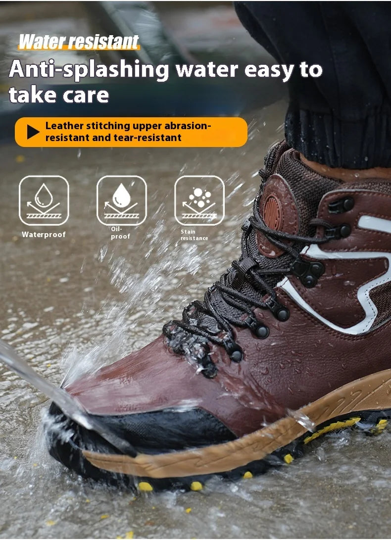 Men Safety Shoes Work Sneakers Indestructible Shoes Puncture-Proof Protective Shoes Work Boots Steel Toe Oil-resistant shoes