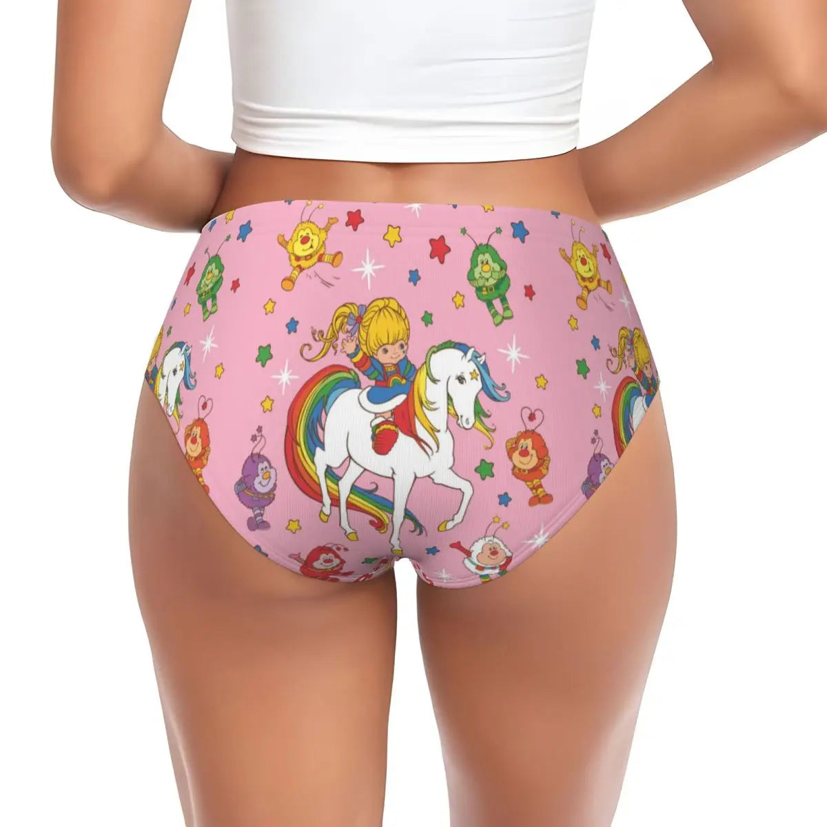 Custom Womens Cartoon Cute R-Rainbows B-Brite Anime Panties Comfort Briefs Underwear