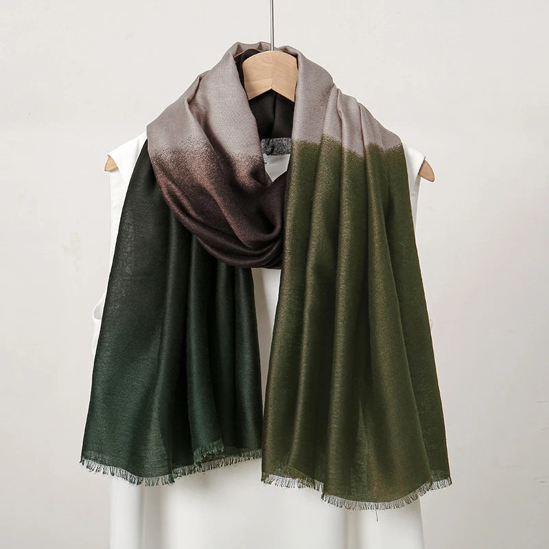 New Cotton Muslim Hijabs Scarf Tie-dyed Headscarf Wraps Long Shawls With Fringe Femme Musulman Ombre Viscose Headband Scarves