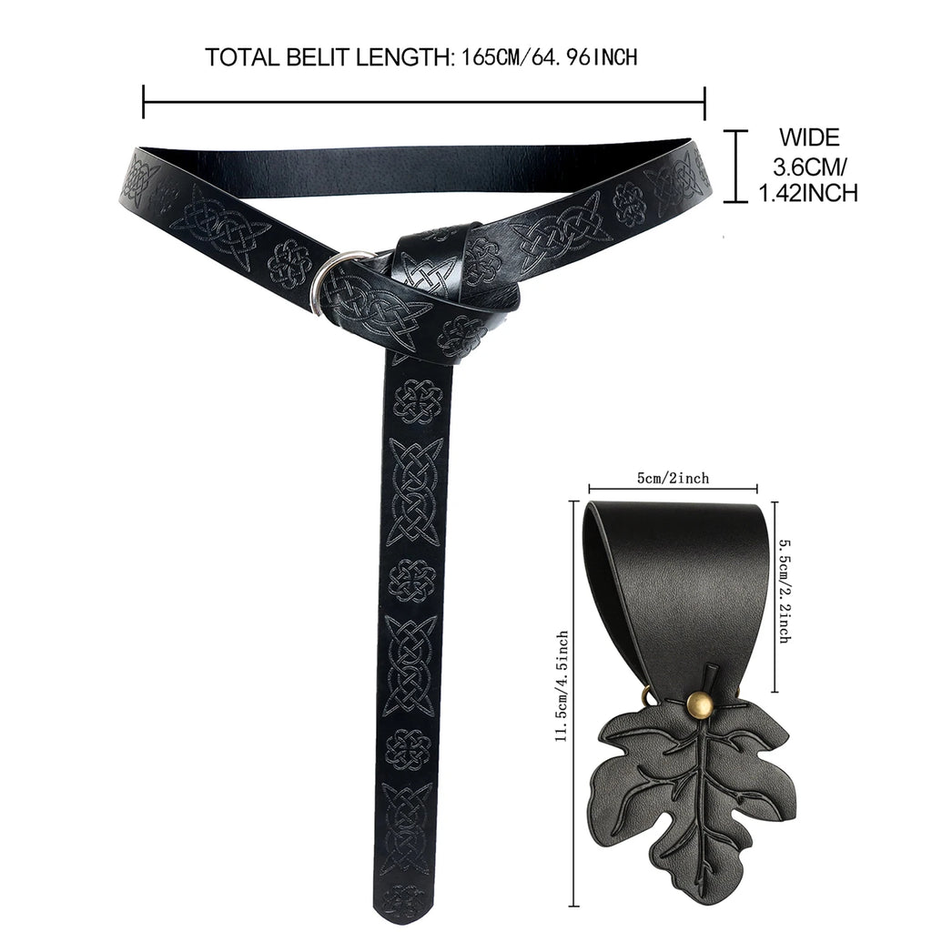 1/6pcs Renaissance Accessories Medieval Pirate PU Leather Belt Bag Cork Potion Bottle Belt Halloween Cosplay Costume