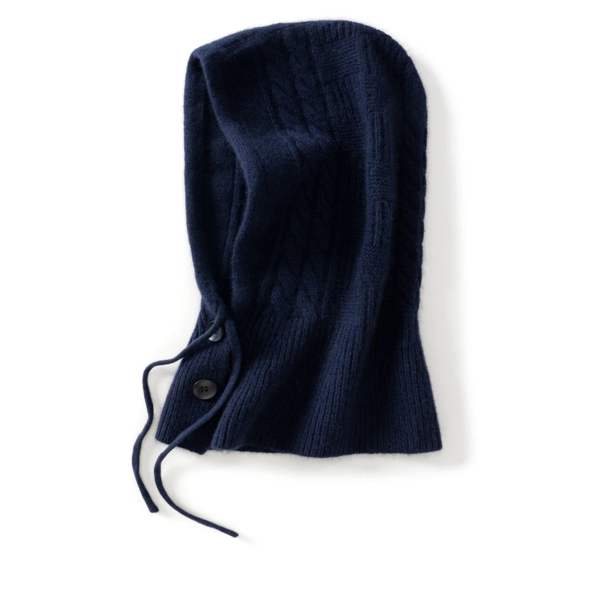 100%Quality Cashmere Balaclava Hoods For Women Warm Ring Scarf Beanie Hat Windproof Hooded Button-up Neck Collar Knitted Hat