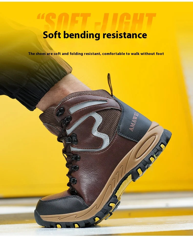 Men Safety Shoes Work Sneakers Indestructible Shoes Puncture-Proof Protective Shoes Work Boots Steel Toe Oil-resistant shoes