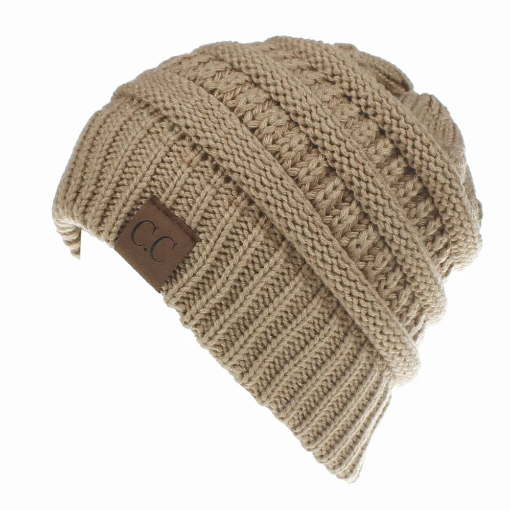 New Outdoor Warm Winter Woolen HatsAcrylic Open Horsetail HatsCold-Resistant High Ponytail Hats for Men and Women