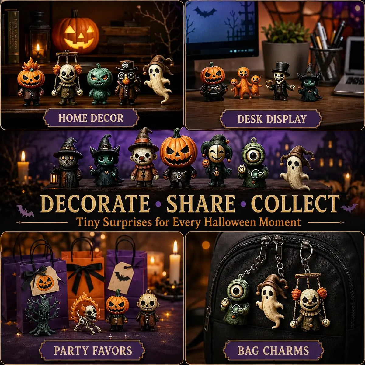 Halloween Advent Calendar, 31 Days of Halloween Countdown Calendar with 31 Mini Spooky Figurines, Surprise Box for Kids Adults