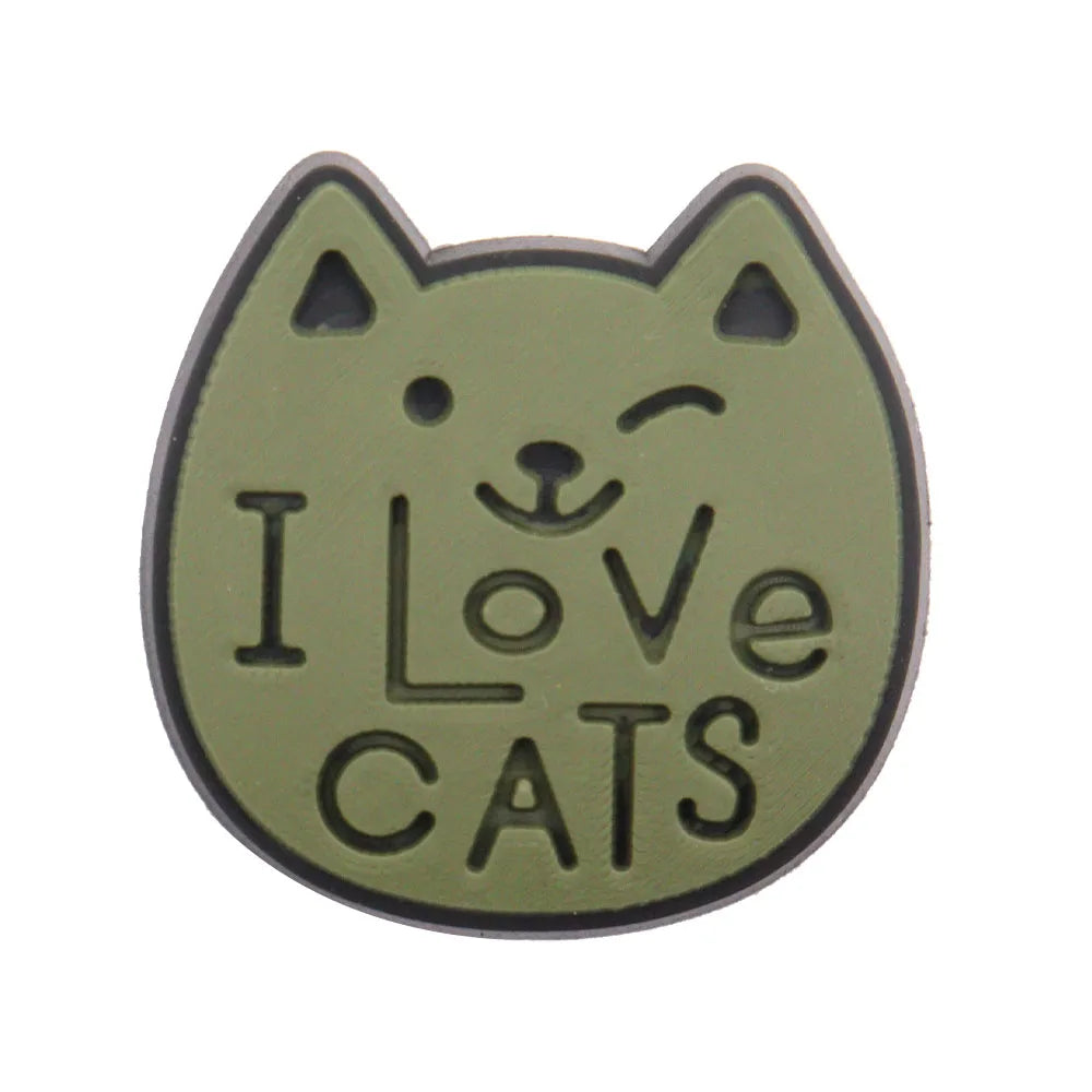 1PCS PVC Kawaii Animal Kinds Of Dog Mom Dad Sandals Shoe Decoration Charms Fit Wristbands Buckle Slipper Accessories Xmas Gifts