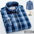 New Men's Pure Cotton Plaid Long Sleeve Shirt Spring Whole Cotton Casual Shirt Korean Style Slims Smooths Your Silhouette No Iro