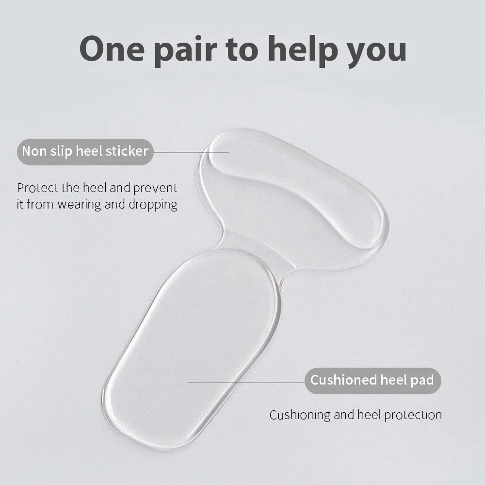 2Pcs Silicone Heel Stickers Shoe Cushion Heel Protector for Shoes High Heels Inserts Heel Pads Shoe Adjuster Women Half Insoles