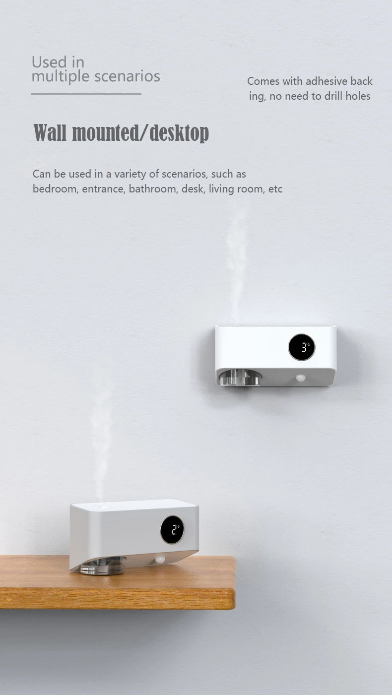 Mi Intelligent Aromatherapy Machine Human Body Induction Wall-Mounted No Drill Diffuser USB Rechargeable 3-Speed Bathroom Light
