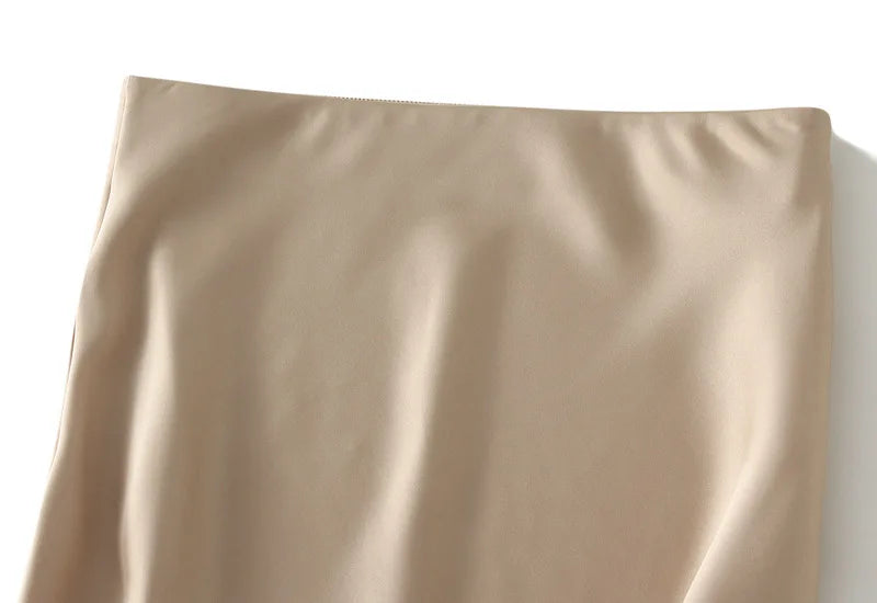 Woman 2025 Satin Skirt Women High Waist Long Skirts for Women Summer Black Midi Skirt Office Elegant Women's Skirts LSK9836