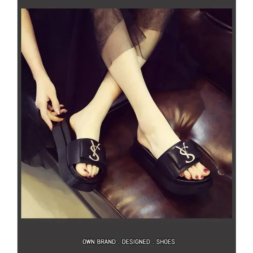 Women Slippers Summer New Platform Designer Sandals Fashion Letters Ladies Shoes Casual Outside Non-slip Slippers Slides Women