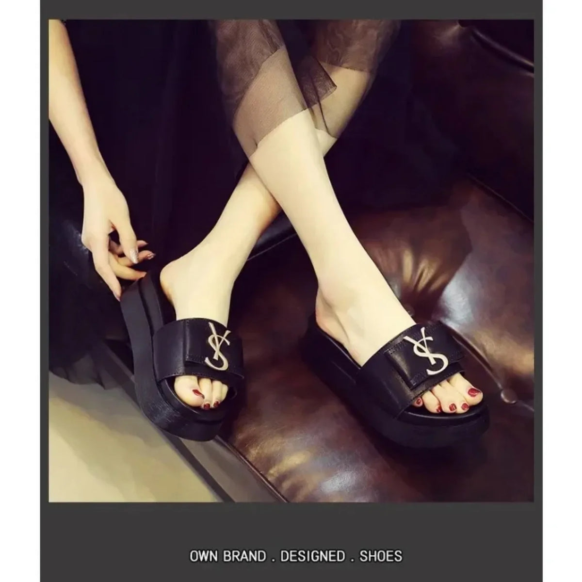 Women Slippers Summer New Platform Designer Sandals Fashion Letters Ladies Shoes Casual Outside Non-slip Slippers Slides Women