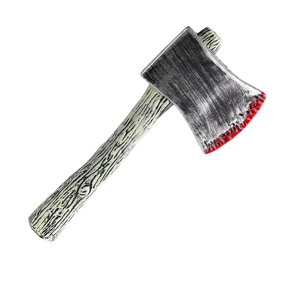 Halloween realistic props - blood-spreading axes, chainsaws, plastic knives for costumes, party cosplay props