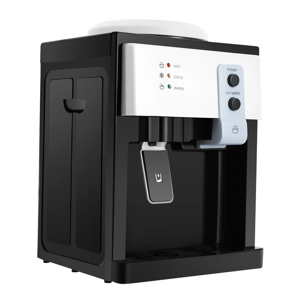 Water Cooler Dispenser Countertop Hot/Cold Drinking Machine Electric Hot Cold Water Dispenser for Home Office Use White