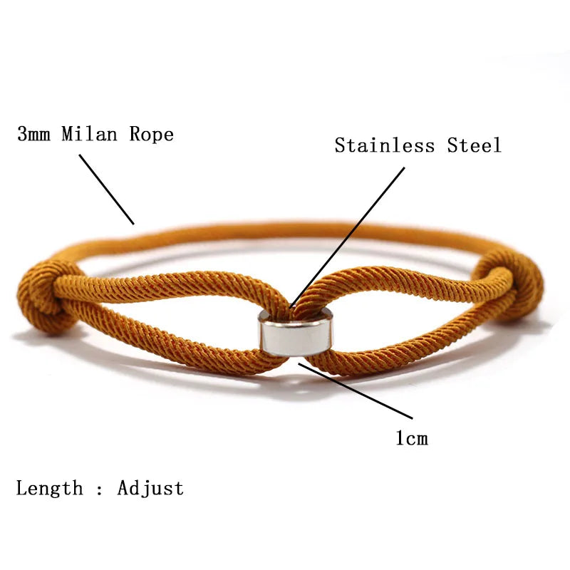 Noter 3mm Thin Cord Chain Bracelet Unisex Stainless Steel Coil Handmade Adjustable Braclet Lucky Blue Red Thread Braslet Joias