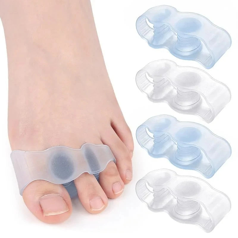 1 pair Silicone Three Hole Toe Separator Fingers Feet Toe Spreader Hallux Valgus Bunion Corrector Foot Care tool