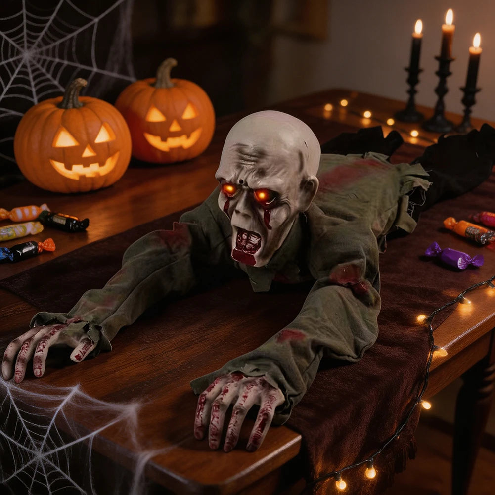 Electric Halloween Crawling Zombie Ghosts,Festival Party Prop,Battery-Operated,For Haunted Houses/Front Porch/Graveyard Decor